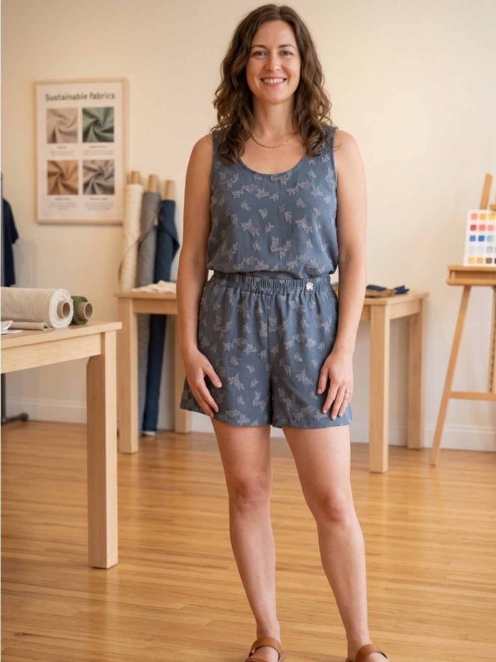 Easel Slate Blue shorts - 3.5 inseam NWT